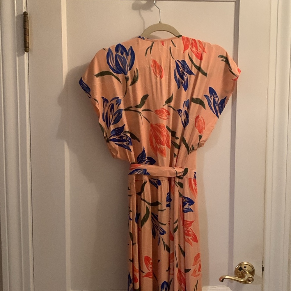 NWT | Olivaceous Floral Tulip Wrap Maxi Dress - Size Large - Picture 9 of 11